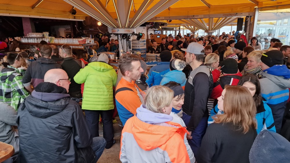 Après-ski in Salzburger Sportwelt.
